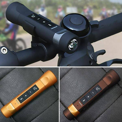Rechargeable Music Player Bluetooth Bicycle Speaker LED Flashlight w/ Power Bank