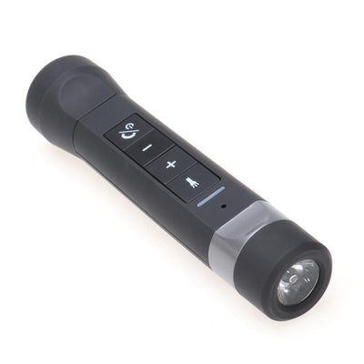 Rechargeable Music Player Bluetooth Bicycle Speaker LED Flashlight w/ Power Bank