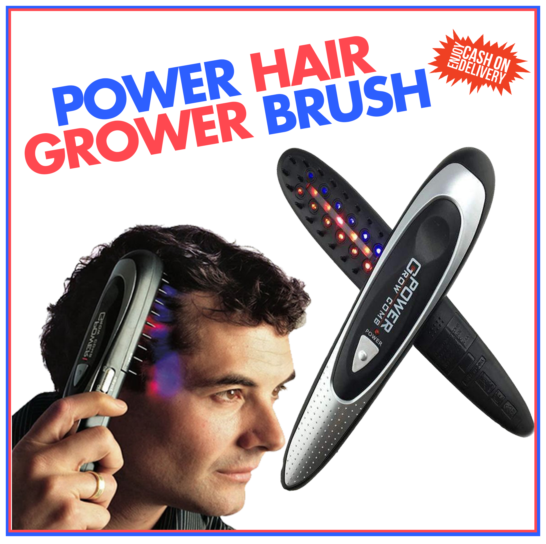 Power Hair Grower Brush "FREE Cash On Delivery"